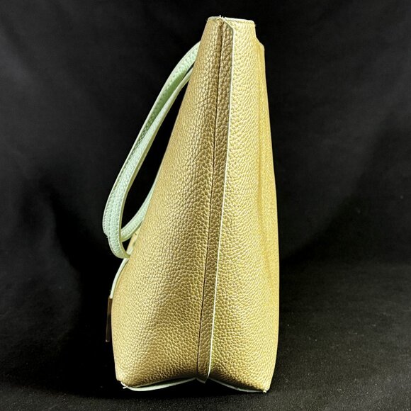 Steve Madden Reversible Departure Tote Green and Gold - Picture 4 of 6
